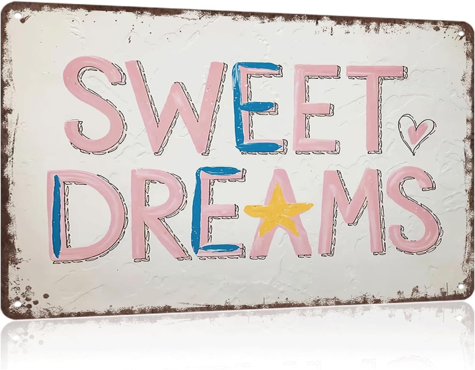 GYQYJPFZM Funny Sweet Dreams Vintage Metal Sign Wall Decor for Man Cave Garage Living Room Cafe Pub Bedroom 8 X 12 in