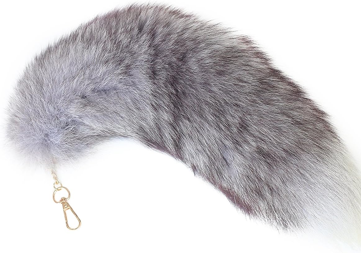 Real Fox Tail Supper Huge Fluffy Golden Yellow Fox Tail Fur Cosplay Toy Alopex Lagopus Handbag Accessories Key Chain Ring Hook Tassels Fashion