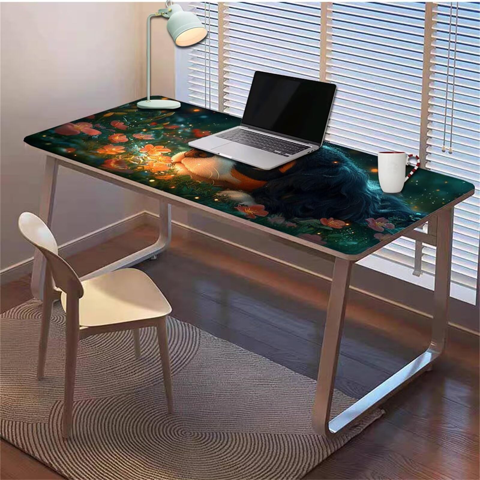 Gamingowa podkładka pod mysz 1200 x 600 x 3 mm, XXL, wodoszczelna, odporna na ścieranie, ze zszytymi krawędziami, podkładka na biurko, poprawia prędkość i precyzję, do komputera, laptopa, komputera