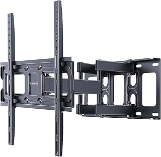 ErGO-INNOVATE Full Motion TV Wall Mount Bracket for Most 26-55 Inch Flat Curved TVs with Dual Articulating Swivel Tilt Extension Arms, up to VESA 400x400mm and 99lbs
