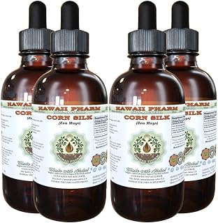 Corn Silk Alcohol-Free Liquid Extract, Corn Silk (Zea Mays) Dried Silk Glycerite Natural Herbal Supplement 4x4 oz