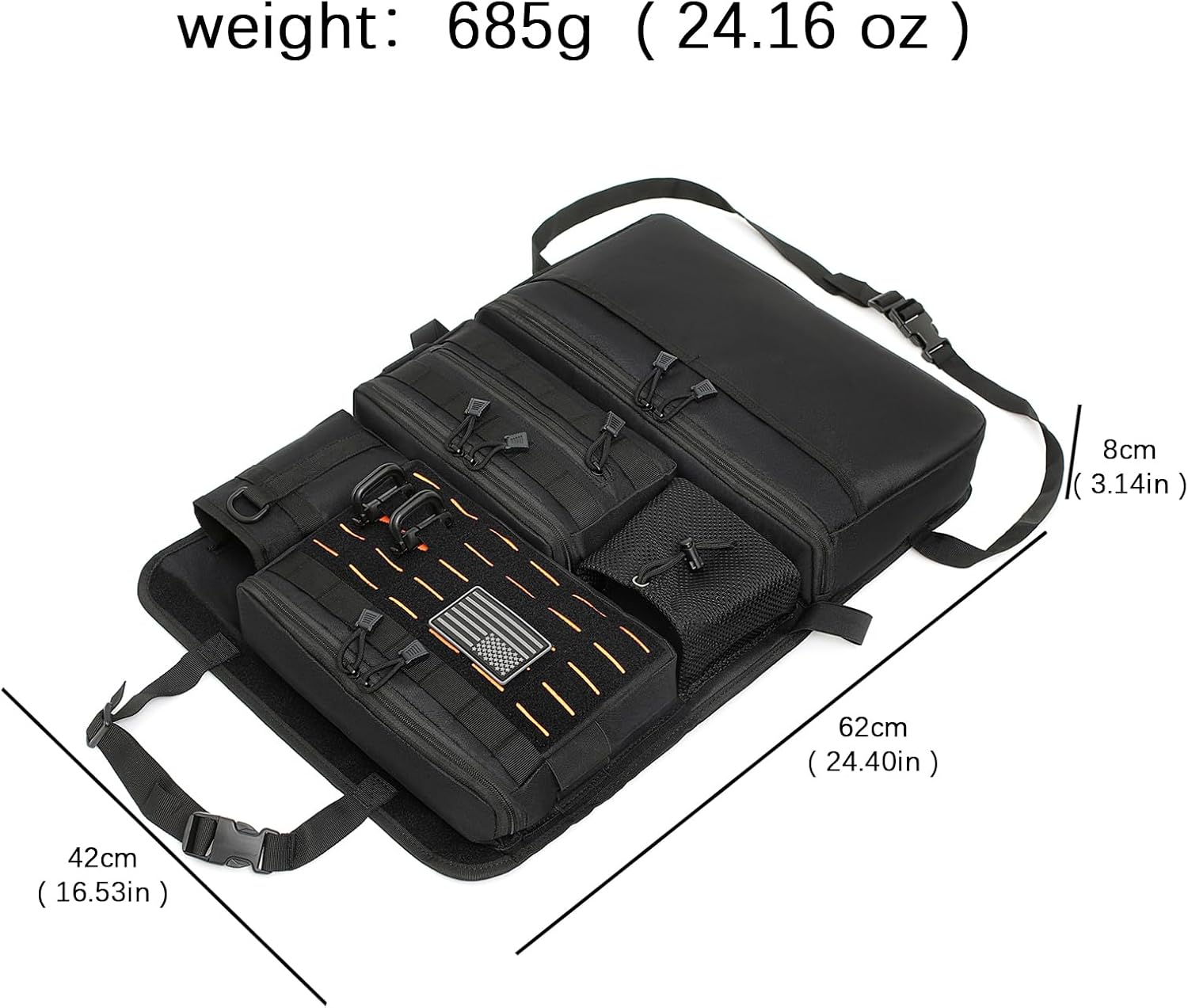 Upgraded One-Piece Universal Car Seat Back Organizer with Multiple Pockets