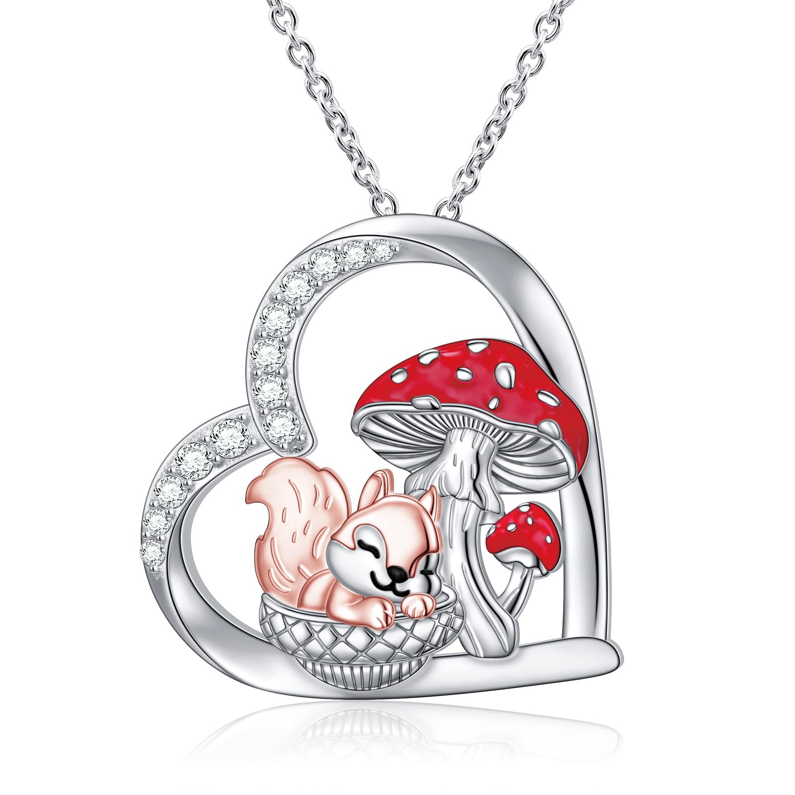 S925 Sterling Silver Cute Animal Pendant Necklace for Women Jewelry