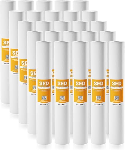 Miniatura 2 de Max Water Slim Blue - Cartucho de repuesto para filtro de agua de sedimentos de polipropileno fundido de 5 micrones, 20 x 2.5 pulgadas, para toda la