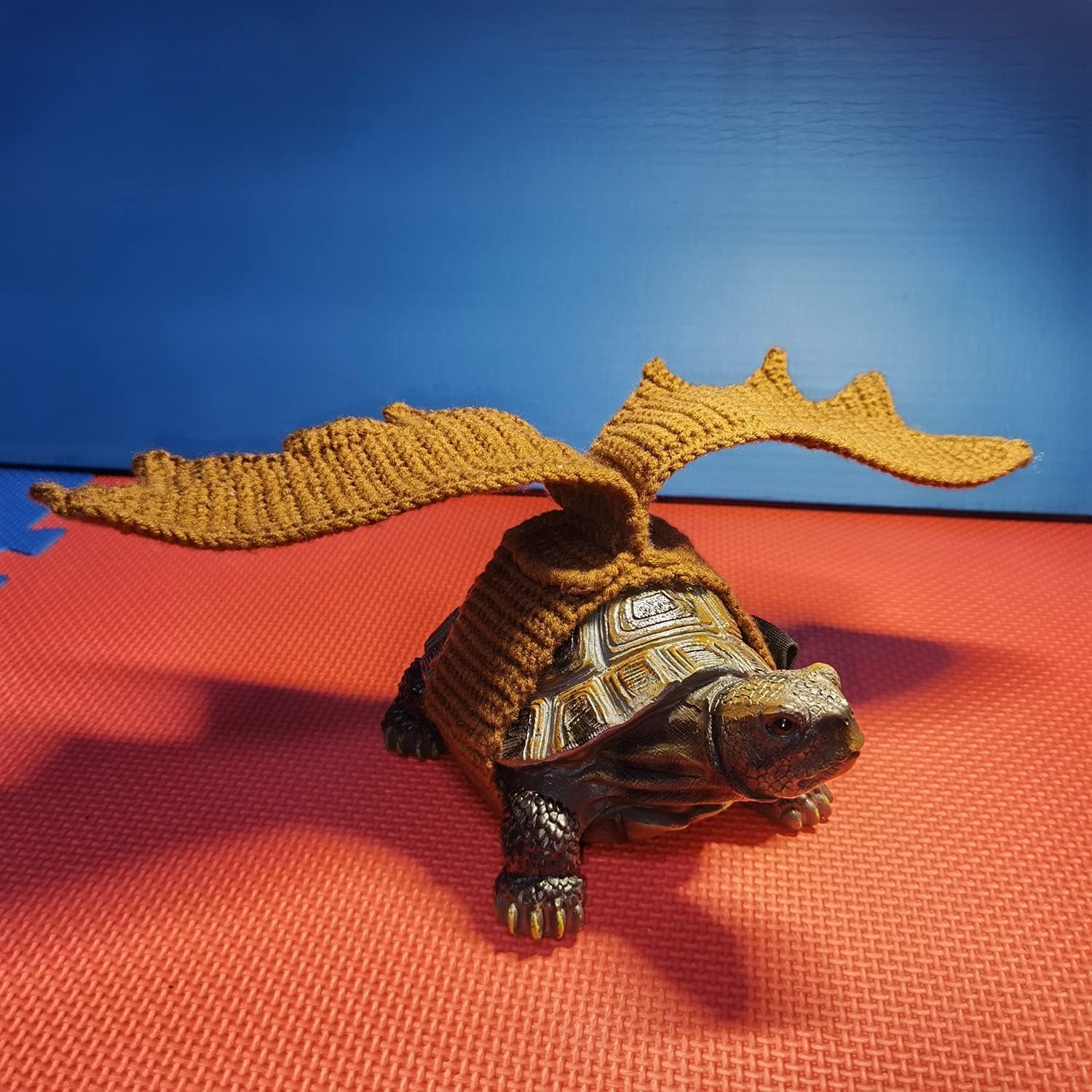 Handmade Sweater for Turtle Winter Warm Knitted Turtle Sweater with Adjustable Strap Tortoise Apparel for Cosplay Costume Photo (14 Inch,Pterosaur)