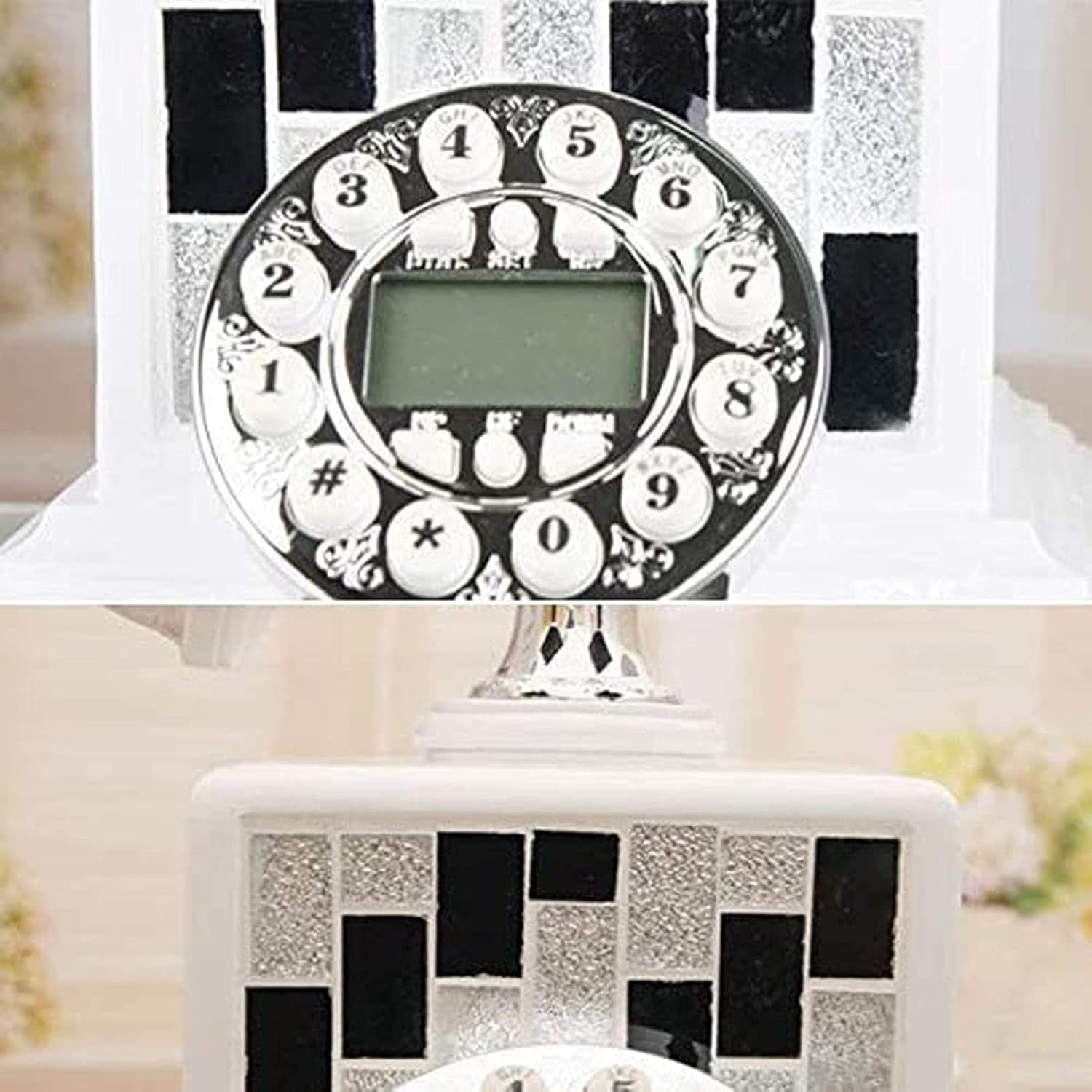 Antique Landline Telephone Retro Decorative Phone Resin Telephone Decorating Cafe Bar Window Decoration Home