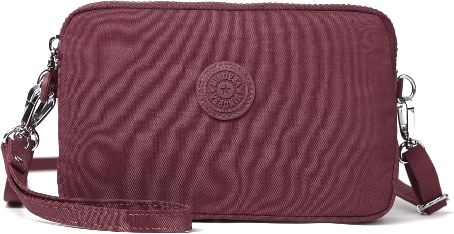 Stylish Nylon Small Crossbody Bag Handbag for Women Lightweight Mini Purse