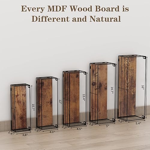 Vista 27 de CRUGLA Juego de 3 estantes flotantes montados en la pared, estantes colgantes de pared para baño, sala de estar, dormitorio, cocina y hogar