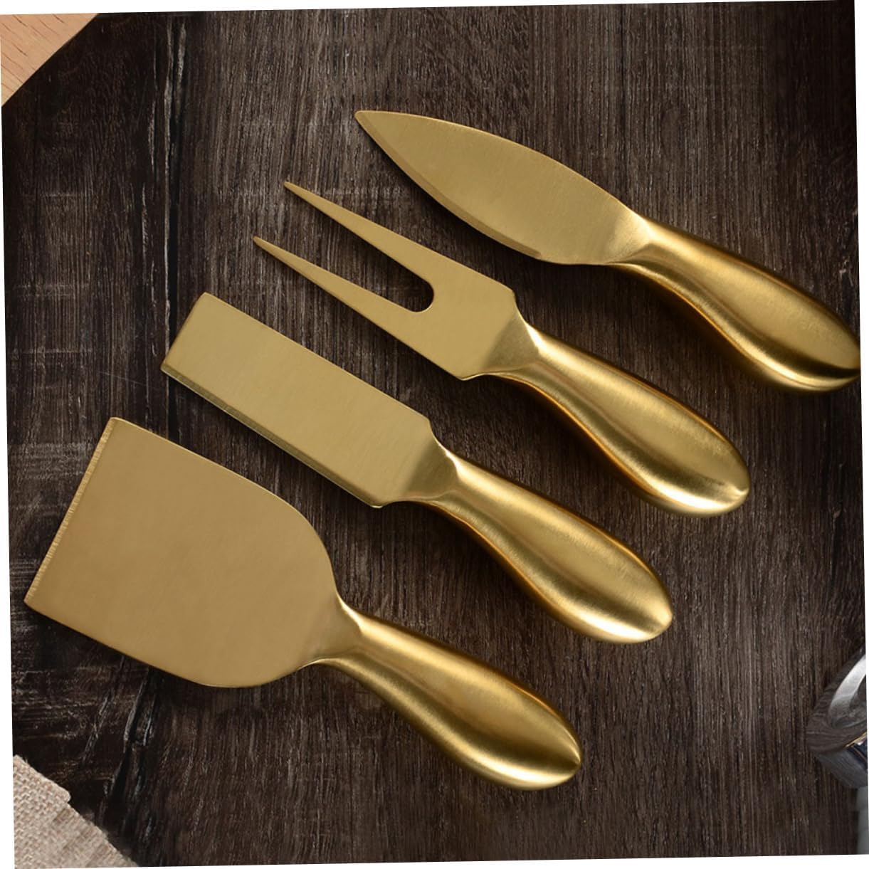 Healifty Stainless Steel Cheese Cutter Slicer Kit for Cheese Pizza and Charcuterie Boards Kitchen Tool Semi Heart Cutter and Serving Fork
