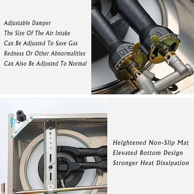 Estufa Portátil a Gas de 1 Puesto, 16377 BTU, Acero Inoxidable miniatura 5