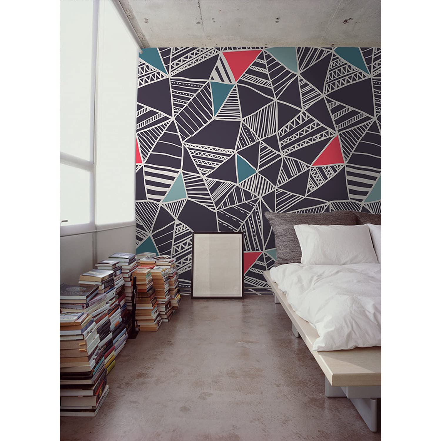 Papier Peint 312x219 cm Coloray Auto-Adhésif Doodle Abstrait Décoration Grand Format