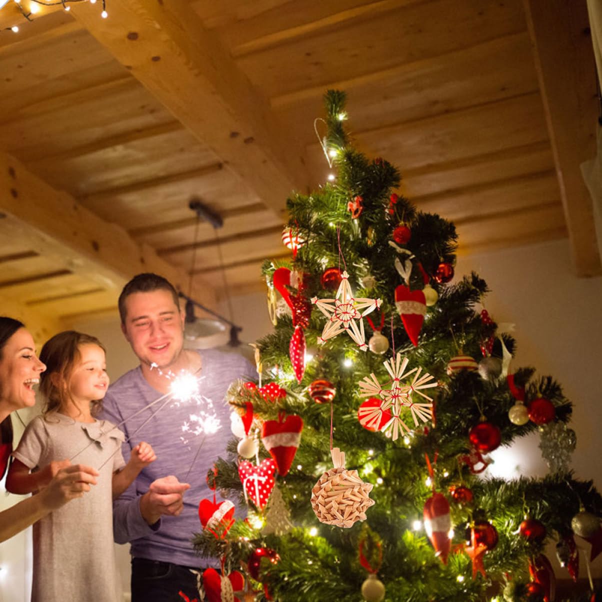 PRETYZOOM 2 Sätze -anhänger Weihnachtsdekorationen Weihnachtskugeln Als Ornamente Handgefertigte Weihnachtsdekoration Weihnachtsanhänger Aus Partyzubehör 2 Boxen * 2