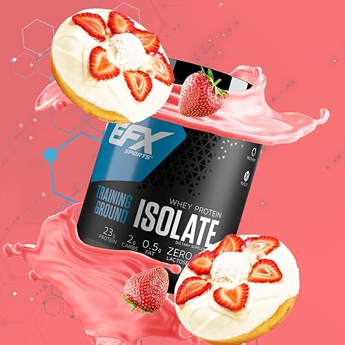 Miniatura 7 de EFX Sports Training Ground Whey Protein Isolate  Polvo de proteína ultra limpia y baja en carbohidratos  Sin lactosa  0.88 oz de proteína  24