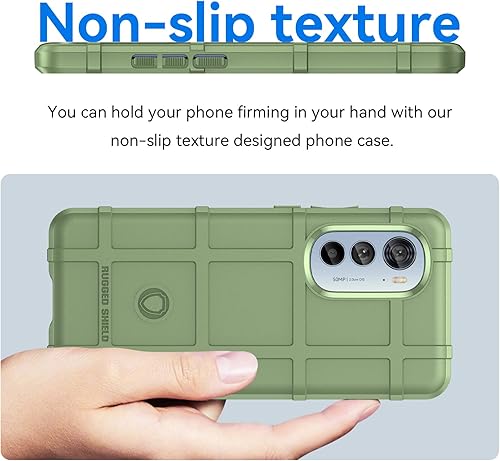 Miniatura 4 de Funda delgada para Motorola Moto Edge 2022, resistente funda duradera con grado militar a prueba de golpes, gran agarre y cubierta protectora de
