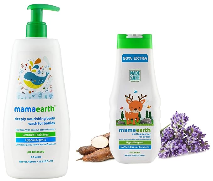 Mamaearth dusting powder with organic oatmeal & arrowroot powder 150g