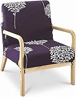 Vista 12 de Deisy Dee Funda para silla moderna de mediados de siglo impresa, Fundas elásticas para sillón de lectura, fundas tapizadas para sillas de sala Negro