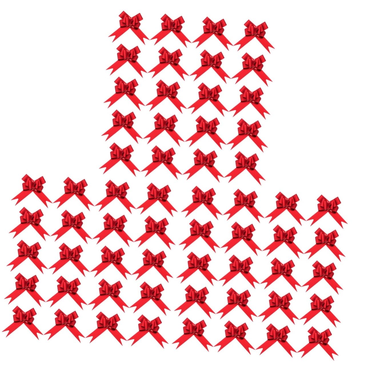 Healeved 60piezas Lazos De Tirar Decorativos con Patrón De para De Navidad Lazos Rojos para Decoración De Fiestas y Eventos