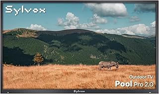 SYLVOX Outdoor TV, 55 inch 2000 Nit High Brightness Smart Outdoor TV, 4K Sunlight Readable Display, IP55 Waterproof, Smart TV for Outdoor Households or Commercial Places (Pool Pro 2.0/2024)