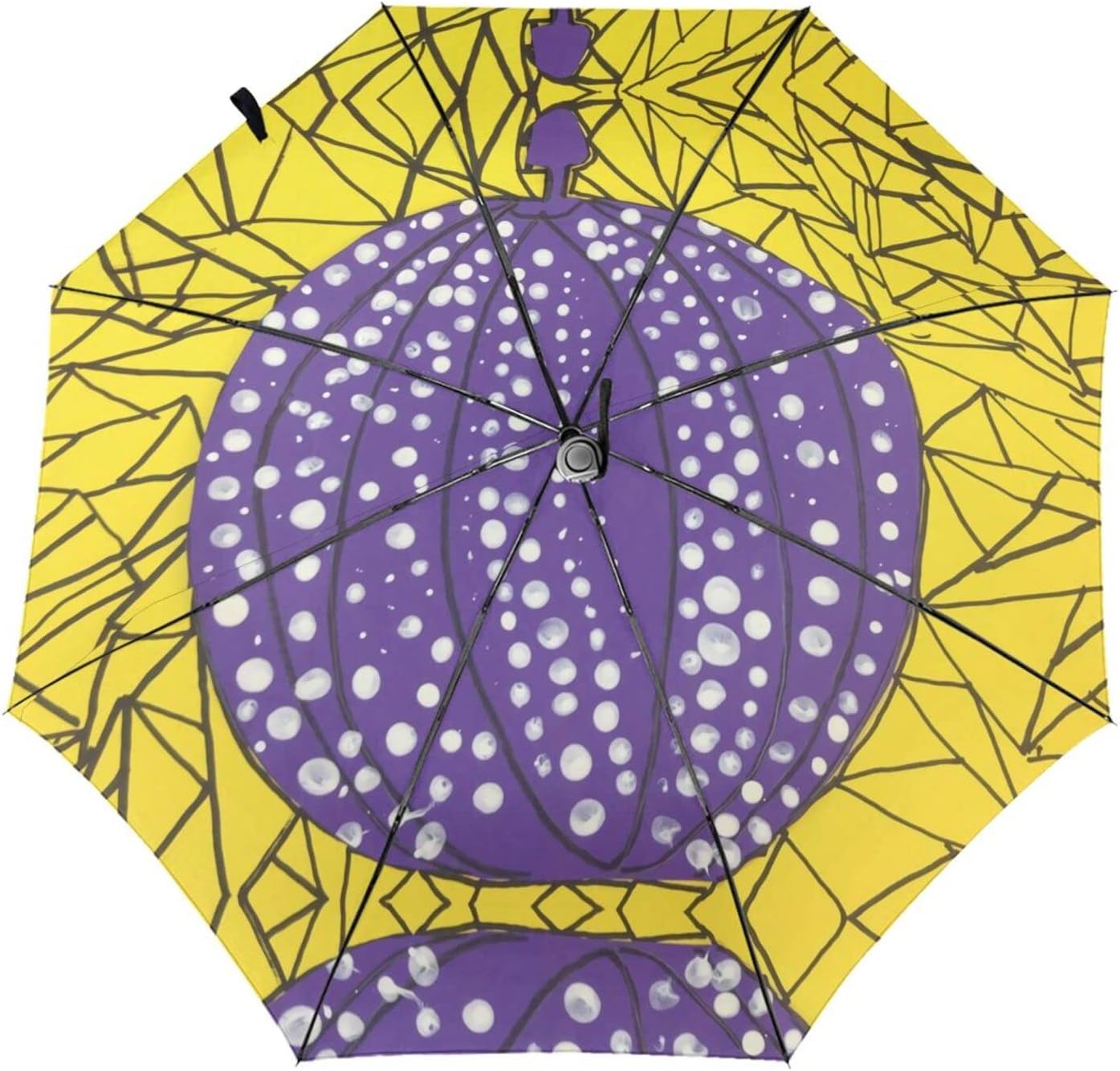 折りたたみ傘 草間彌生 傘 折り畳み傘 自動開閉 ワンタッチ 軽量 コンパクト 持ち運びしやすい 高強度 メンズ レディース 晴雨兼用 耐強風 耐豪雨 台風対応 梅雨対策 Uvカット 遮光 遮熱 超撥水 かわいい おしゃれ シンプル ビジネス ８本骨 ブラック Cassicastore Com