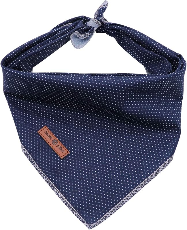 Bandana triangular de algodão para cães e gatos Lionet Paws Blue DOIT