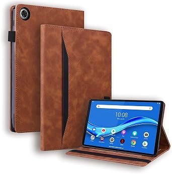 Case for Lenovo Tab K9 8.7 inch 2025 TB305FU, Folio Stand Cover PU Leather Flip Shell with Card Slot,Shockproof Protective Case for Lenovo Tab One Tablet, Brown