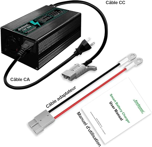 EverExceed 12V 20A Lithium Battery Charger 14.6V Lifepo4 Charger AC-DC, 100Ah Lifepo4 Battery Charger for Lifepo4 Lithium Deep Cycle Battery of Car Marine RV - 7
