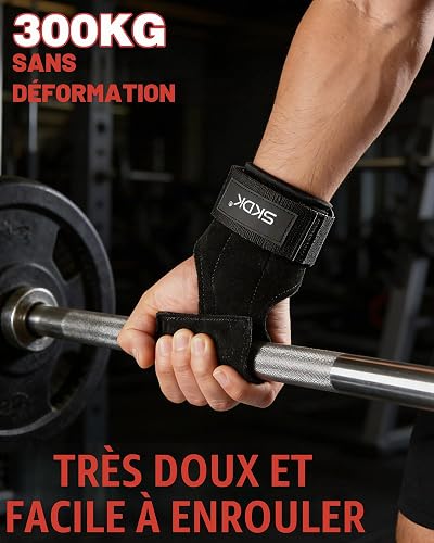 FitDA Sangles de Poignet d'Haltérophilie, Sangle Poignet Musculation - 2