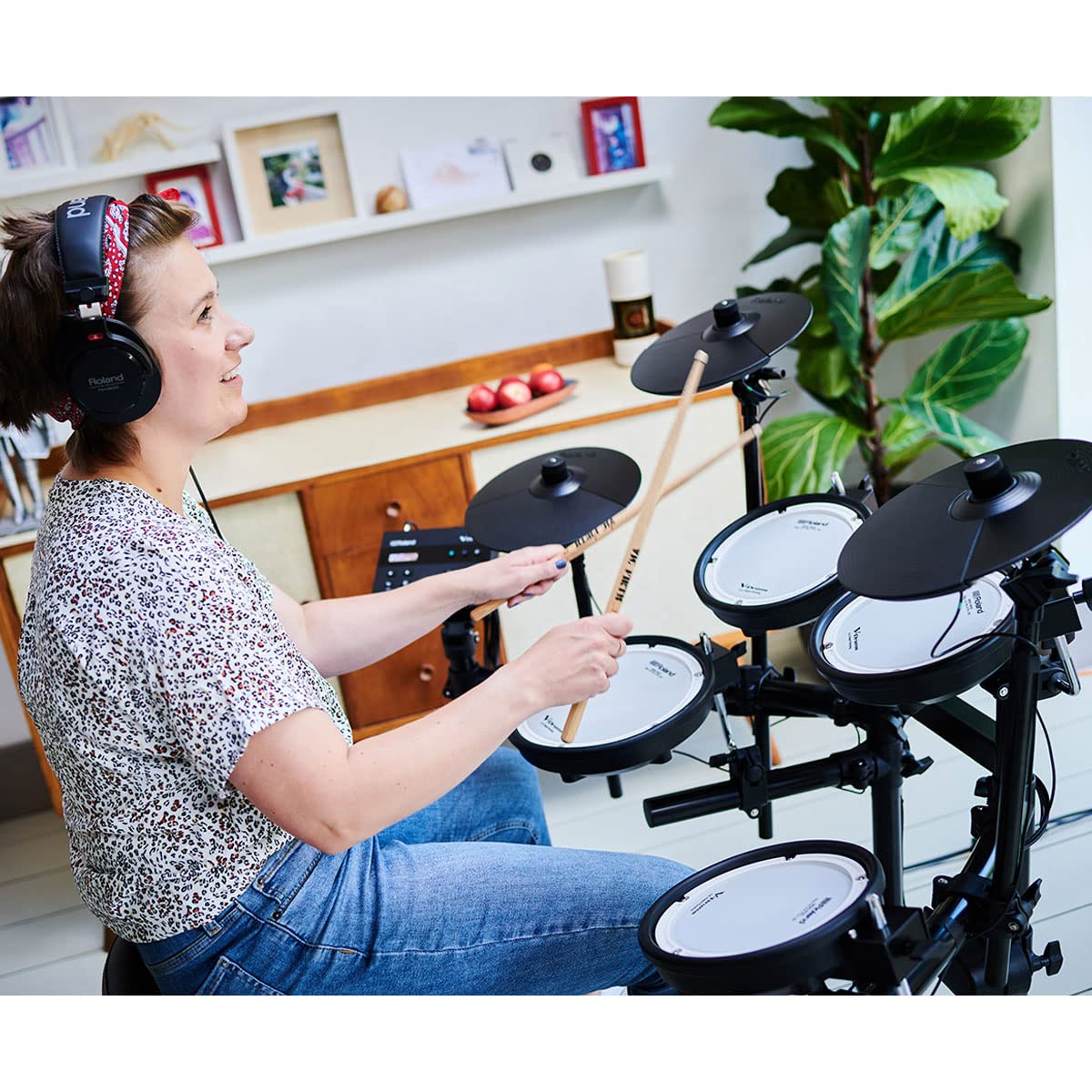 Roland TD-07DMK E-Drum Schlagzeug + keepdrum Kopfhörer