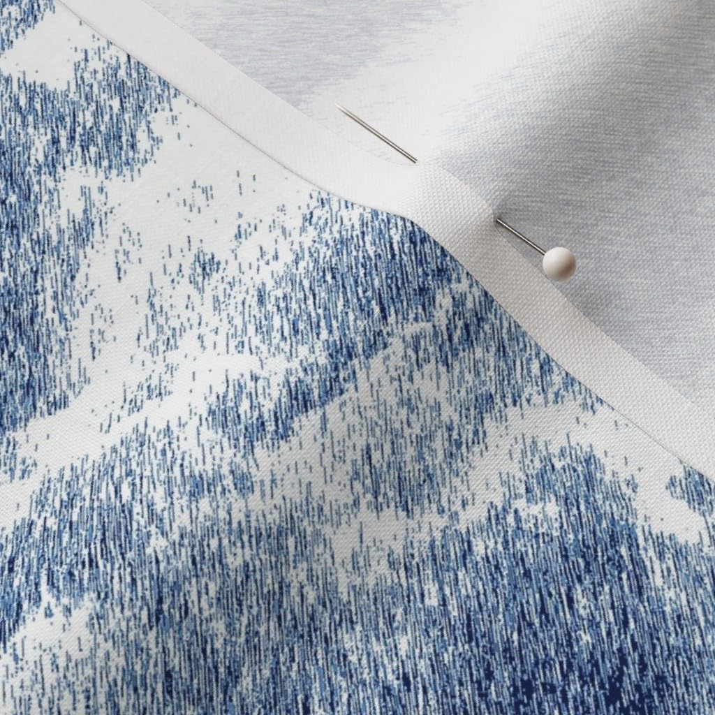 Spoonflower Fabric - Abstract Clouds Coastal Nautical Stormy Sky Watercolor Blue Gray White Printed on Petal Cotton Fabric Fat Quarter - Sewing Quilting Apparel Crafts Decor