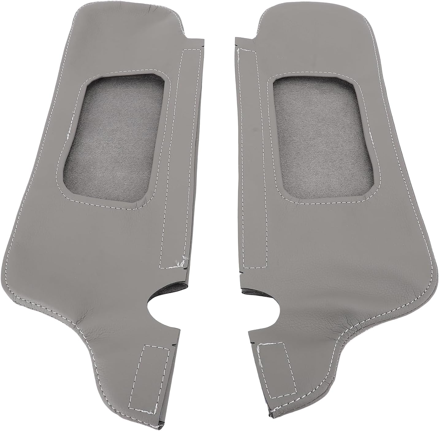 Asixxsix Sun Visor Cover Protector for 1994 to 2004, PU Leather Sun Visor Replacement Cover Skin, Left Driver and Right Passenger Side Sunvisor Covering Protector (Gray)