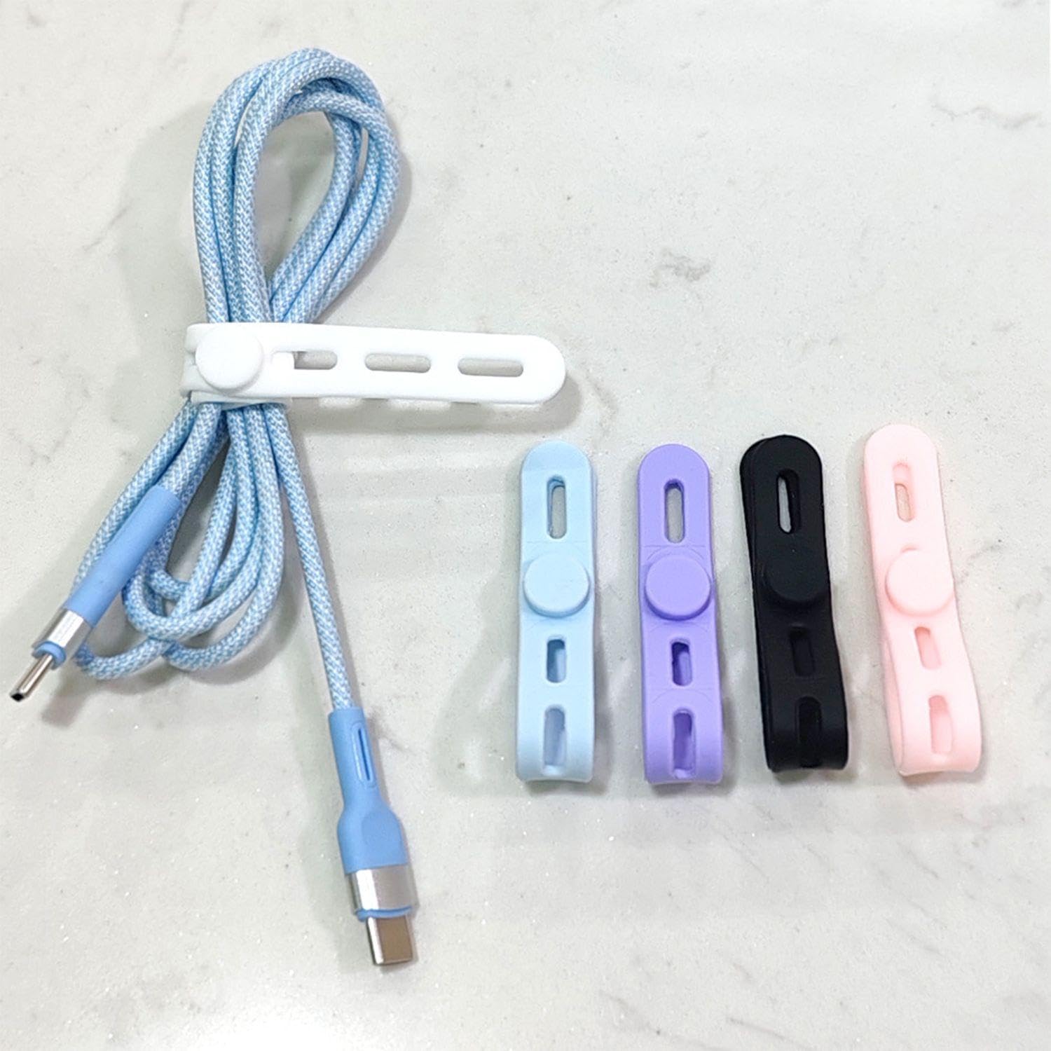 10 Pieces of Magnetic Straps and 5 Pieces of Adjustable Straps, Data Cable Storage Ties, Multi-Functional Straps - Image 4