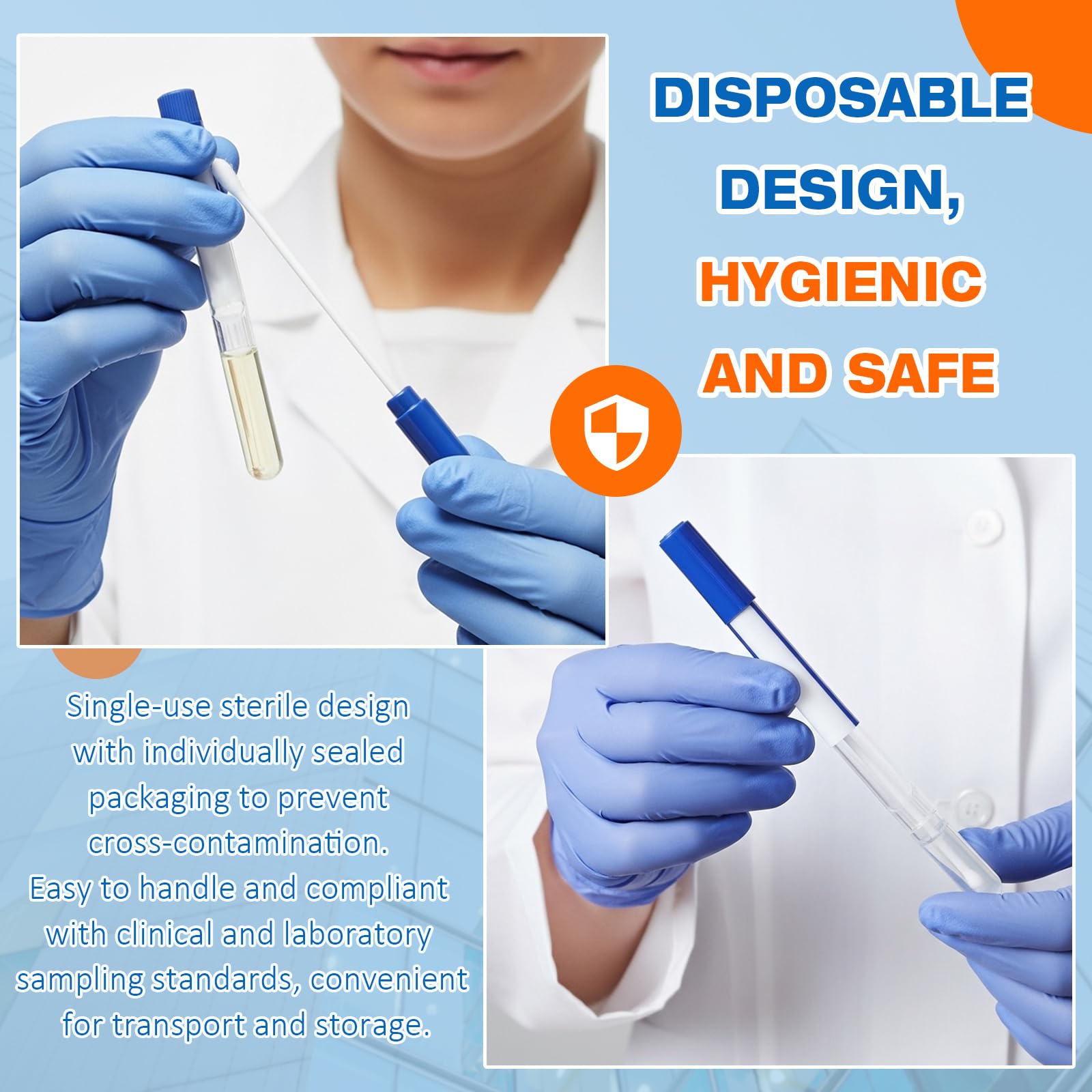 TrelaCo 25 Pcs Transport Swab with Preservation Gel, Plastic Shaft with Rayon Tip for Sample Collection and Recovery — Amazon image 6