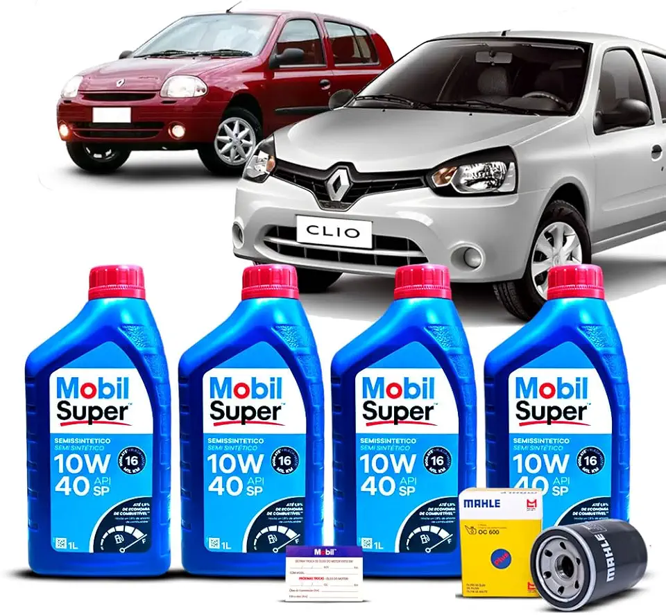 Kit Troca de Oleo 10w40 e Filtro Clio 1.0 16v 1999 a 2016