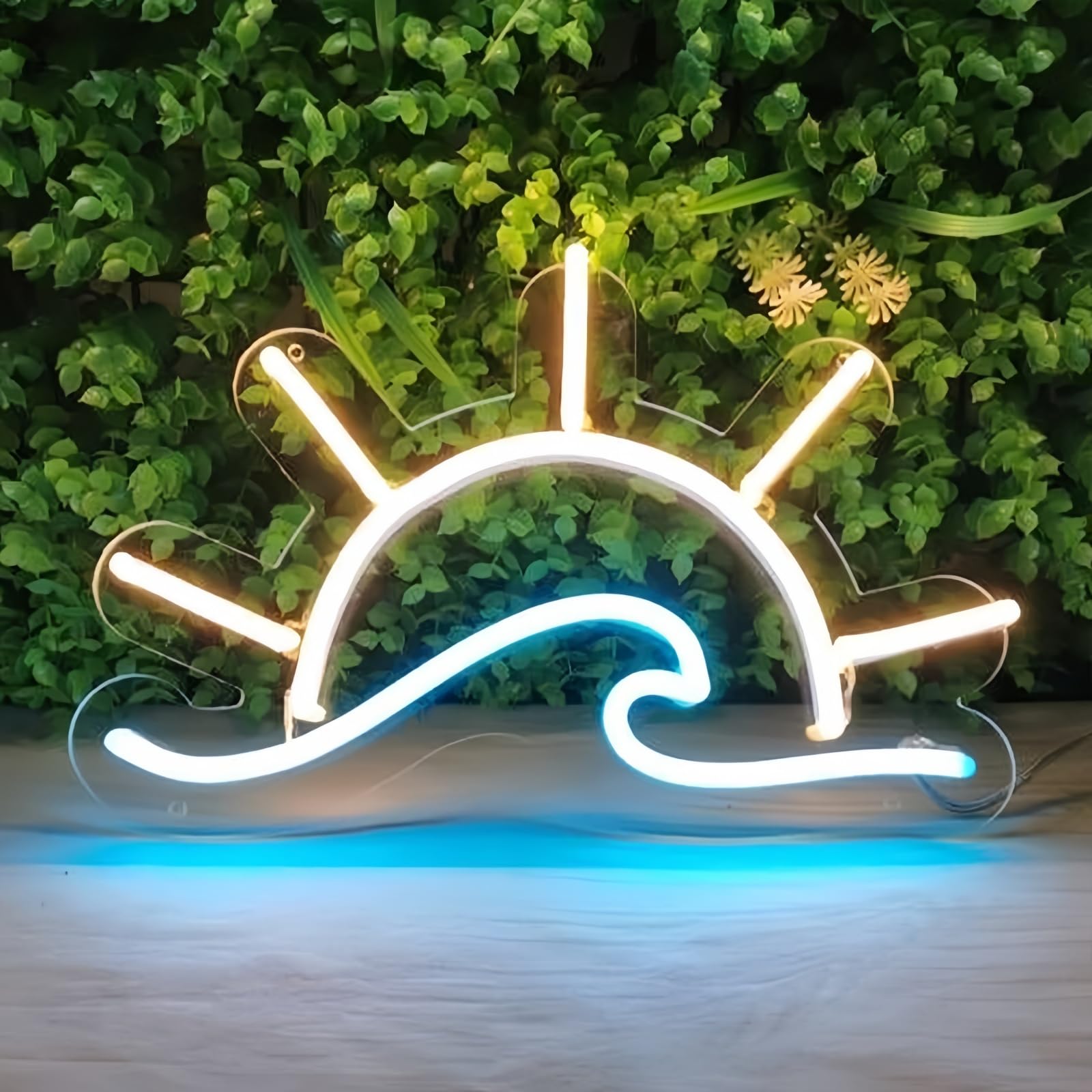 LED Sign Sunset Neon Signs Waves Led Home Wall Decorative Lights Sunrise Night Lamps Mountains Decoration Light USB Brightness Adjustable