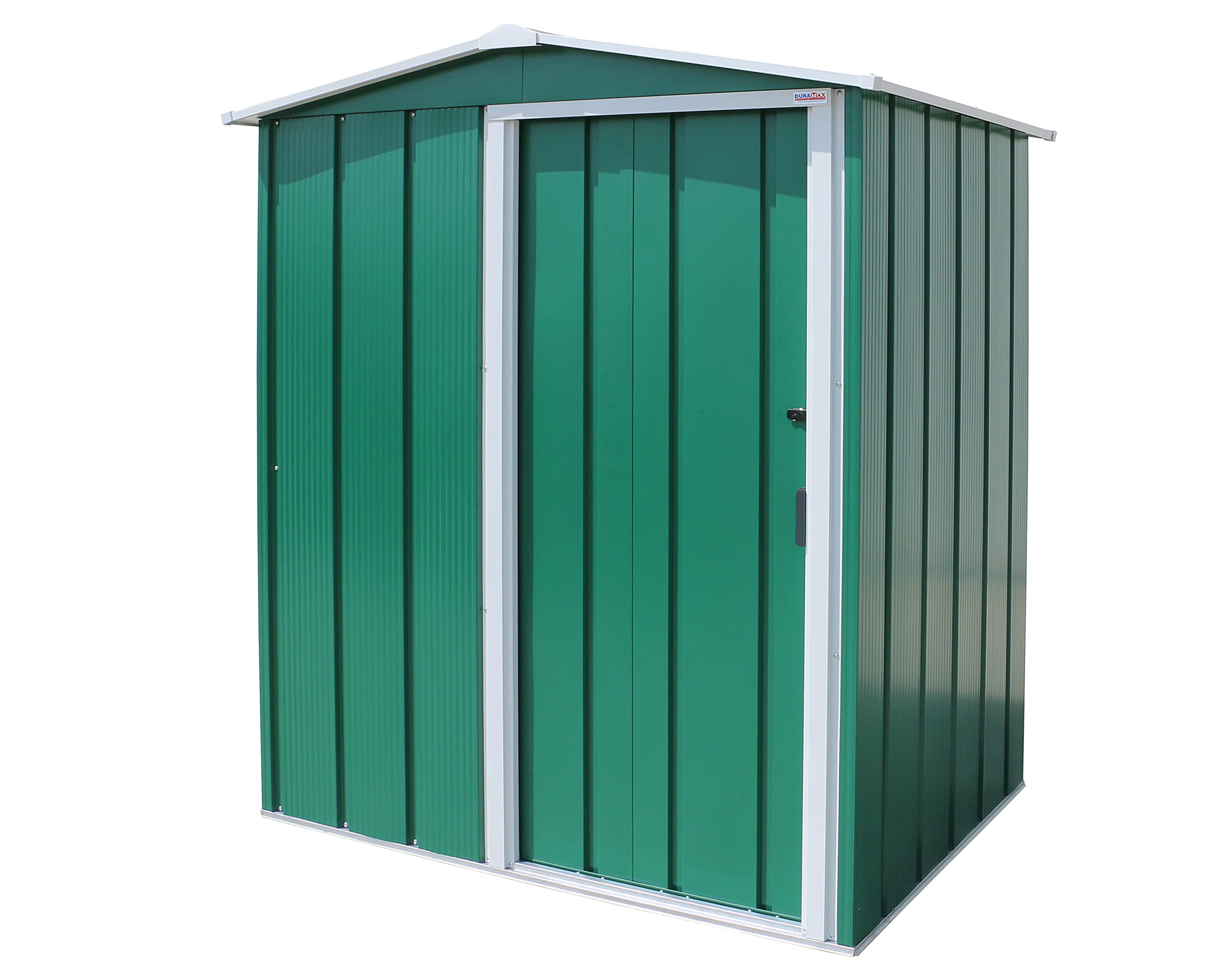 Duramax ECO Metal Garden Storage Shed 5 x 4 (1.99 m2) - Hot-Dipped Galvanized With Strong Reinforced Roof Structure, Maintenance-Free, Green โ image 1