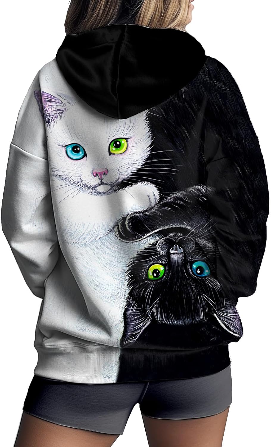 Women's Zip Front Plaid Sweatshirts Print Hoodie Fall Jackets Long Sleeve Casual Drawstring Clothes - Image 2