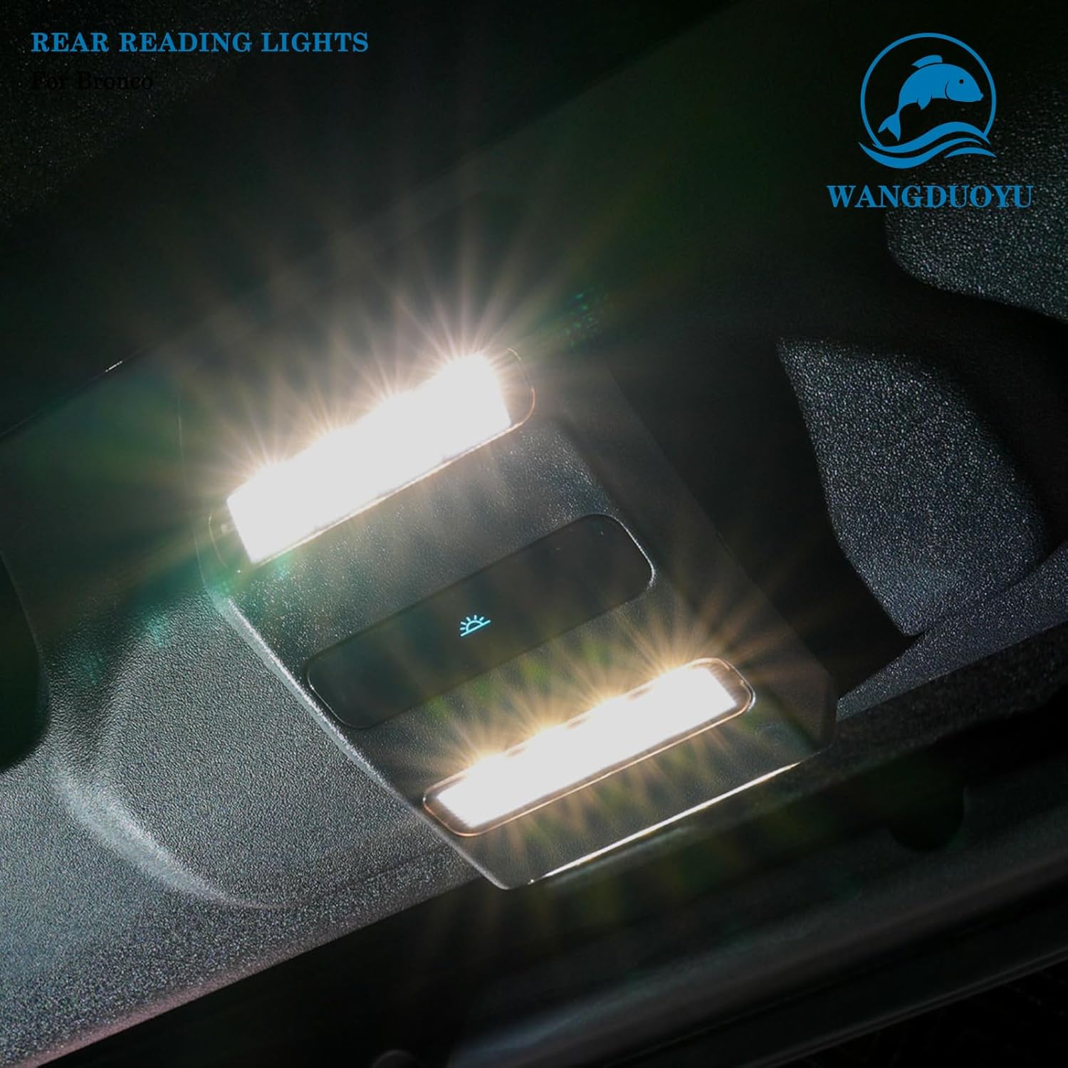 Rear ceiling light Compatible with 2021-2023 Bronco（Off-Road Version）, Rear Seat Reading LED Light (2 Door)