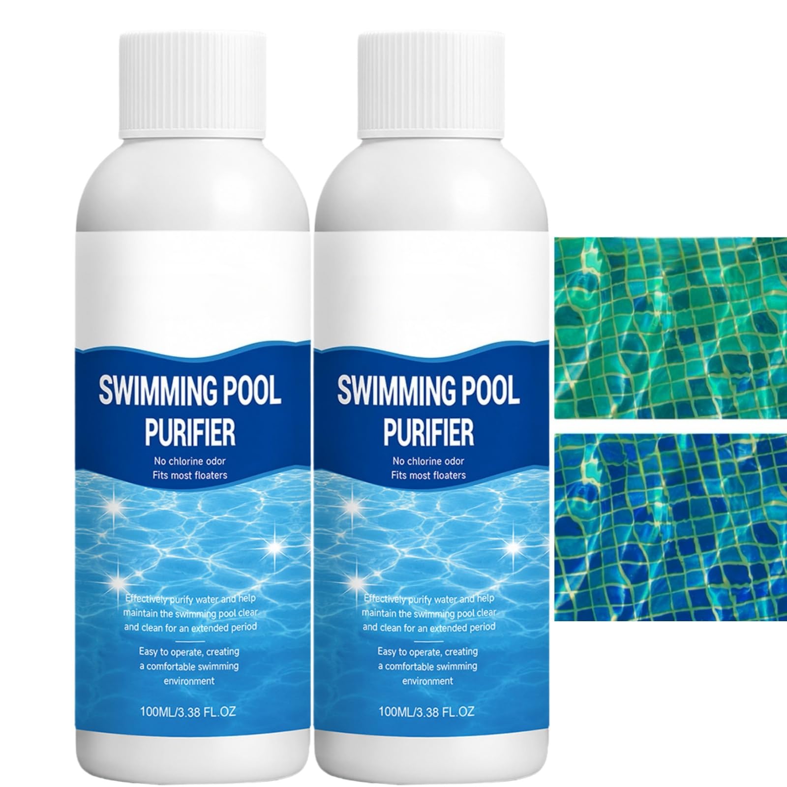 2*100ml Chlorine Free Pool Water Cleaner&Clarifier for Hot Tub,Swiming Pool
