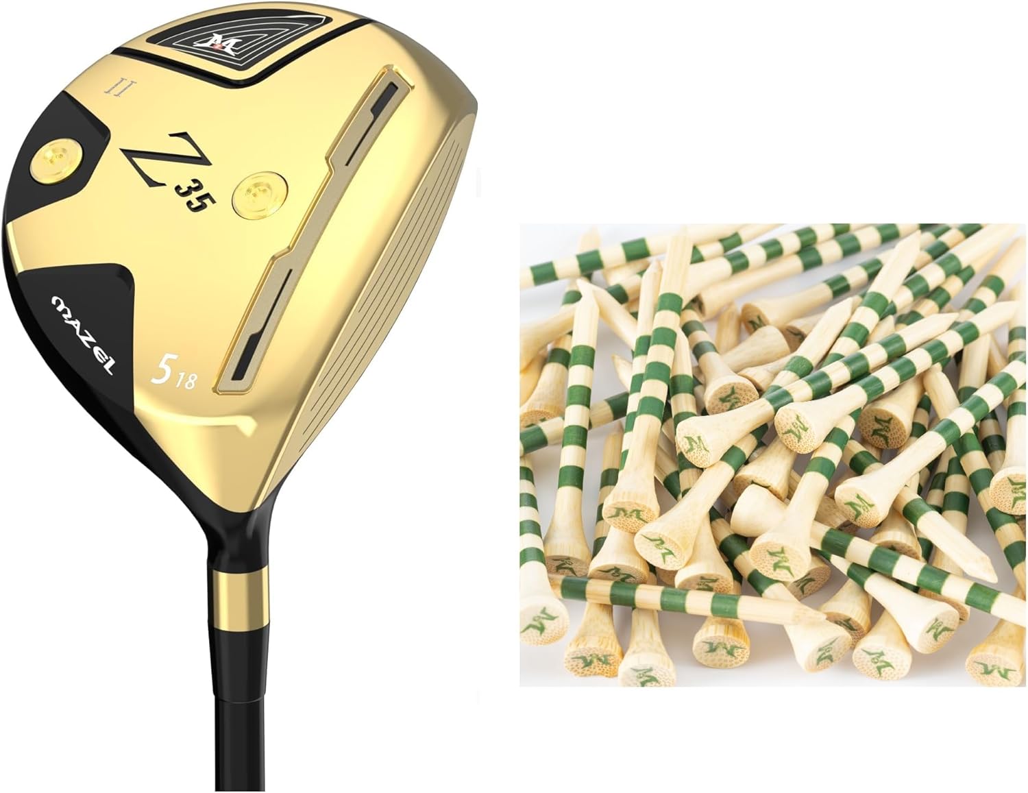 MAZEL Golf Fairway Woods & Golf Tees,Bundle of 2