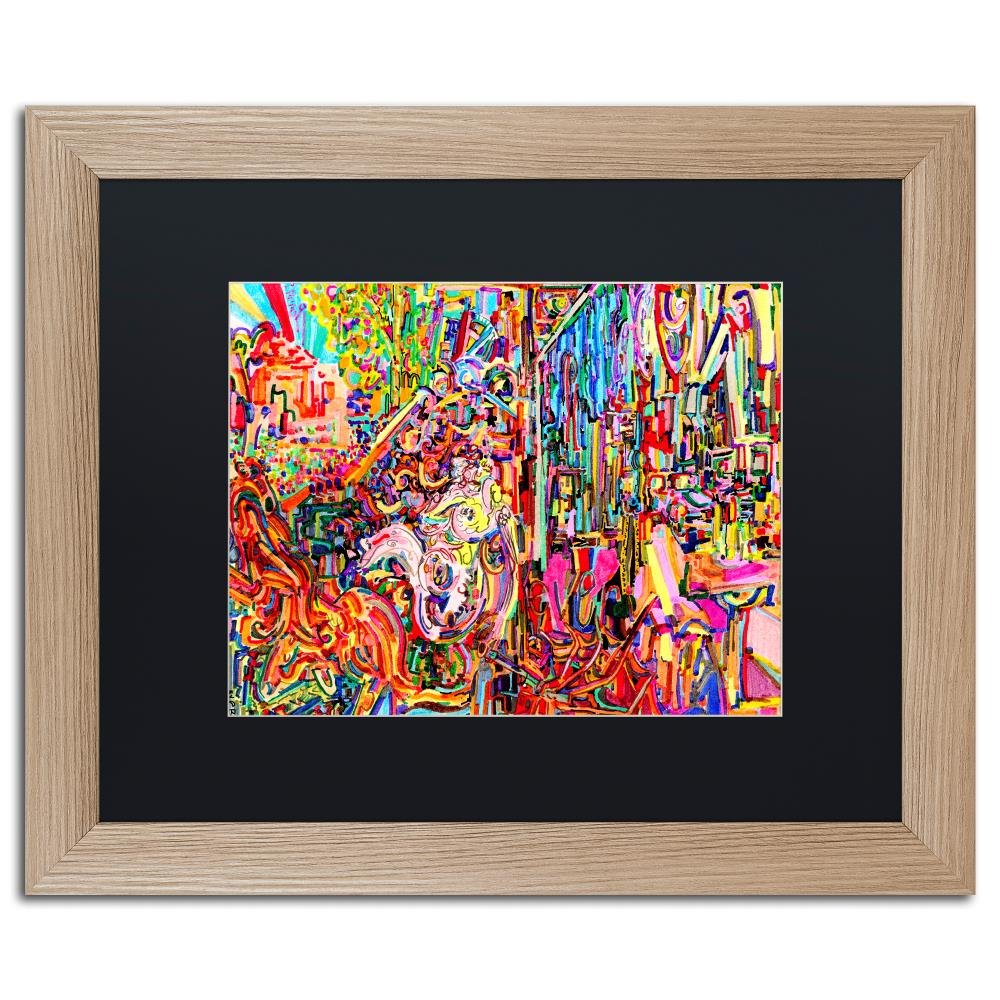 Awe Rides A Burning Steed by Josh Byer, Black Matte, Birch Frame 16x20-Inch