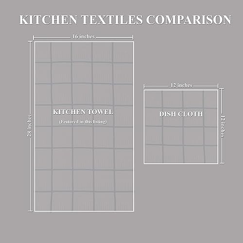 Miniatura 6 de Sticky Toffee Paños de cocina 100% algodón, juego de 4, toallas de mano color azul oscuro y blanco, toallas de té, paños de limpieza reutilizables y