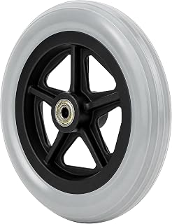 Wheelchair Front Wheels, 7 Inch Front Caster Disabled Anti-Slip Rubber Wheels Wheel Replacement for Wheelchairs, Rollators, Walkers