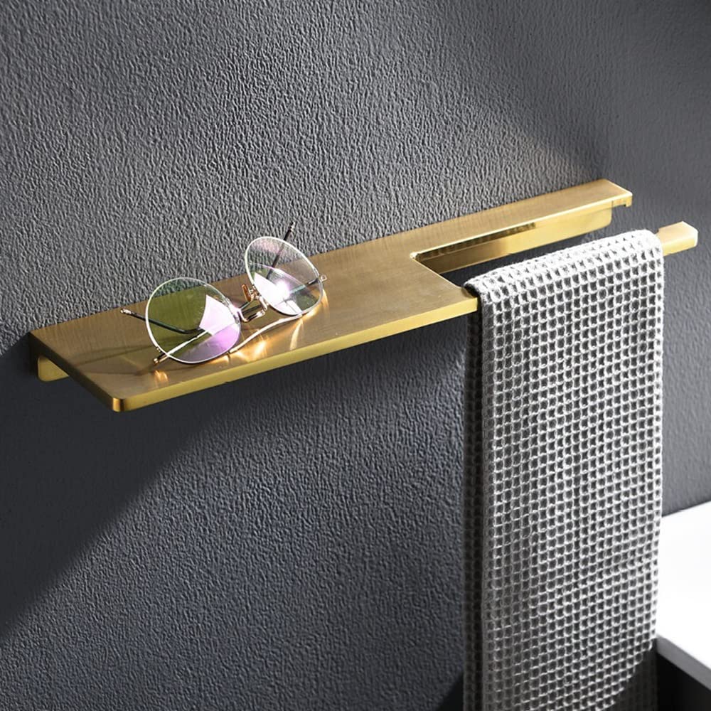 BAHELS Shower Caddy Bathroom Shelf Brass Bath Shower Rack Shower Shelf Bath Holder Gold Towel Rack Corner Shelf