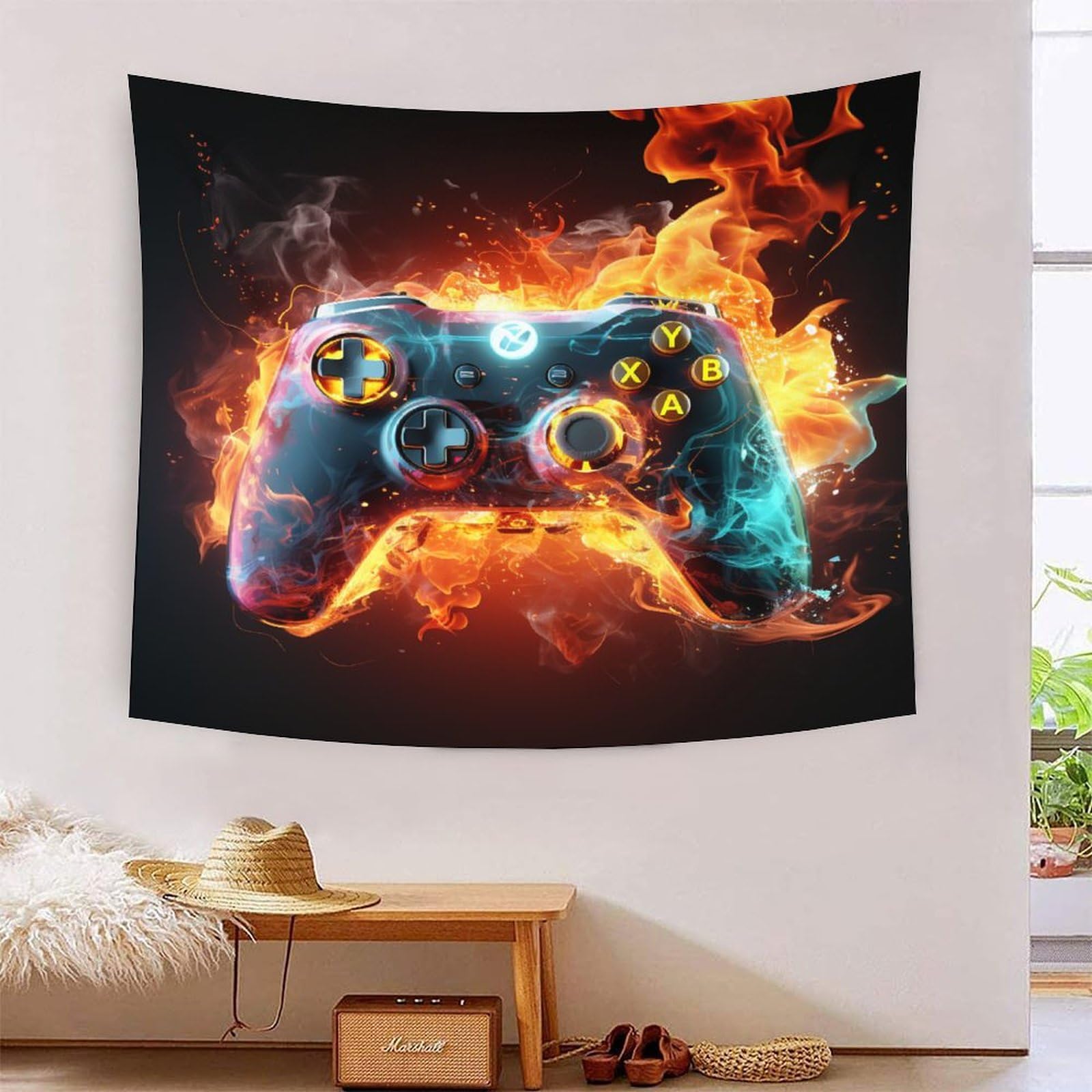HLXZMCVBT 3D Game Print Wall Blanket Home Decoration Bedding Poster Wall Art Tapestry Tapestries Wall Hanging Soft Polyester for Bedroom Living Room, Dorm & Room Decor 100cmx150cm