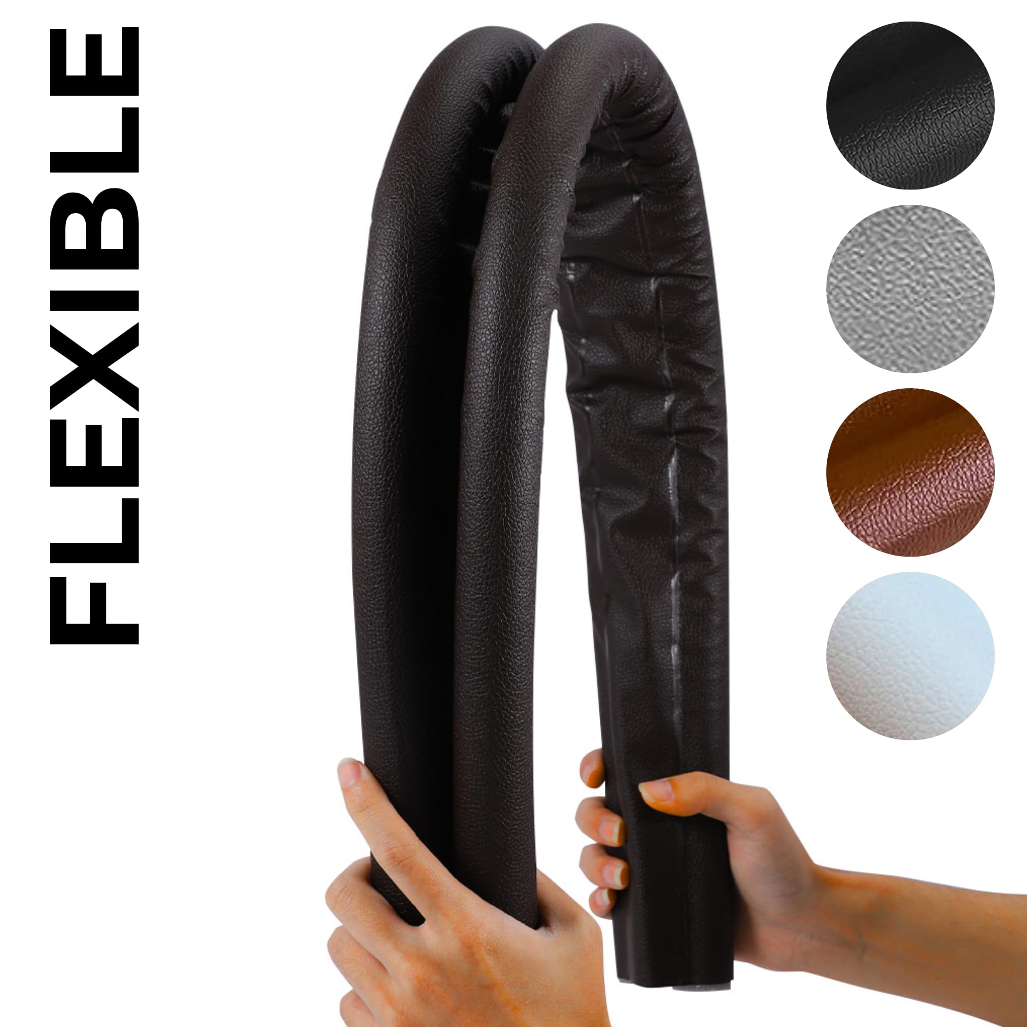 2x Paraspifferi Sottoporta e Finestre da 80 a 90 cm, Doppia Guarnizione in Similpelle, Regolabile tra 32 e 94 cm. Isolamento Acustico, Riduzione Freddo/Calore, Antivento, Luce, Polvere, Insetti.