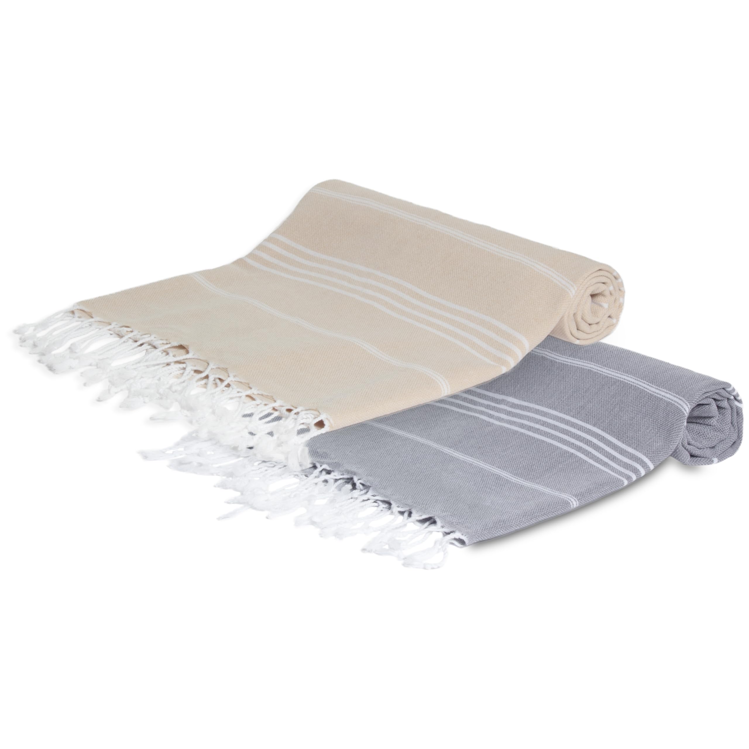 MEBY Set of 2 XXL Sauna Towels (100 x 200 cm) Beach Towel, Bath Towel, Turkish Hammam Towel - Image 2
