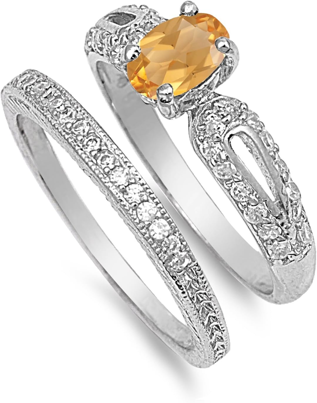 CHOOSE YOUR COLOR Sterling Silver Oval Ring