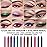 evpct 6Pcs Glitter Eyeliner Pencils Set delineadores de colores para ojos lapiz de ojos negro a prueba de agua Pink Rose Red Orange Purple Metallic Colorful Liquid Eye Liners Set for Women Waterproof