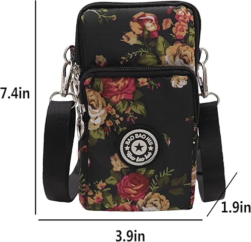 Miniatura 7 de ZGMYC Bolsa de 3 capas para teléfono celular, bolso de pulsera impermeable deportivo para el hombro, cartera