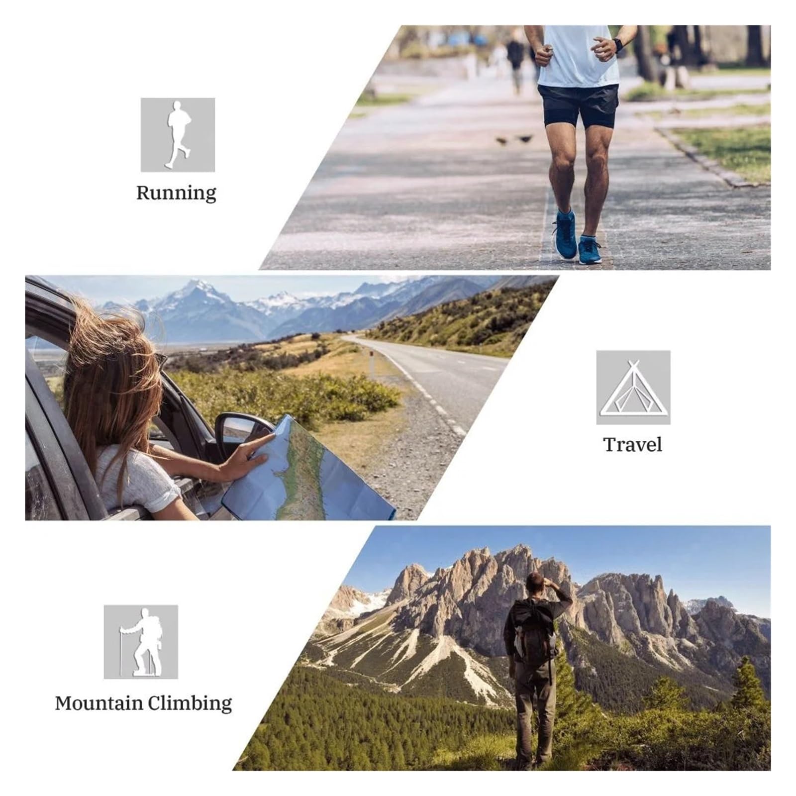Crossbod Square Doppellagige Hüfttasche Reise- und Trainingszubehör(Color 04)